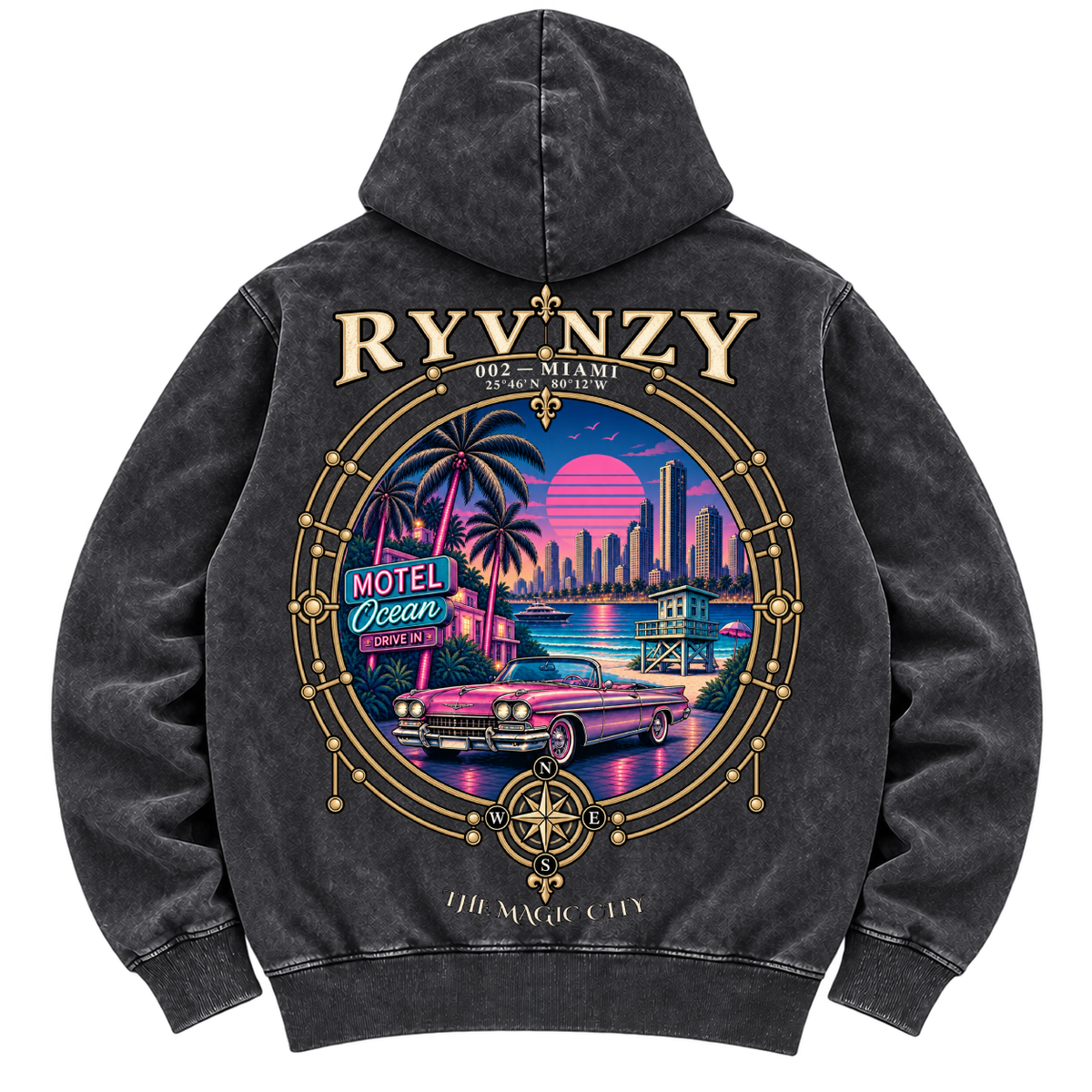 Hoodie Oversize Miami - Noir