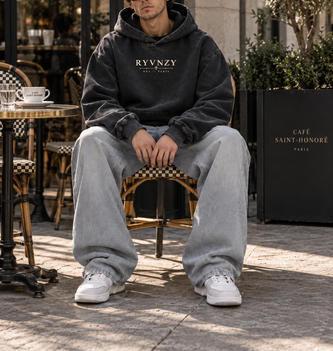 Hoodie Oversize Paris - Noir 
