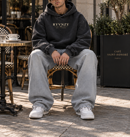 Hoodie Oversize Paris - Noir 
