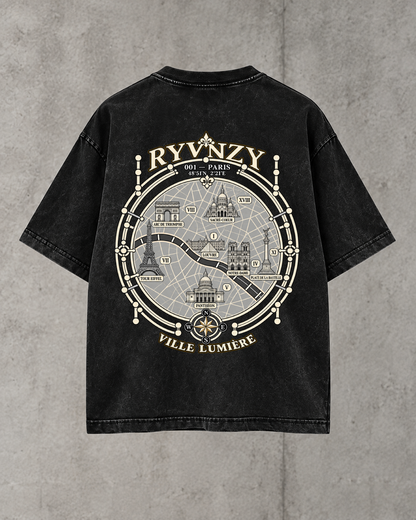 T-shirt Paris Cartographie — Noir