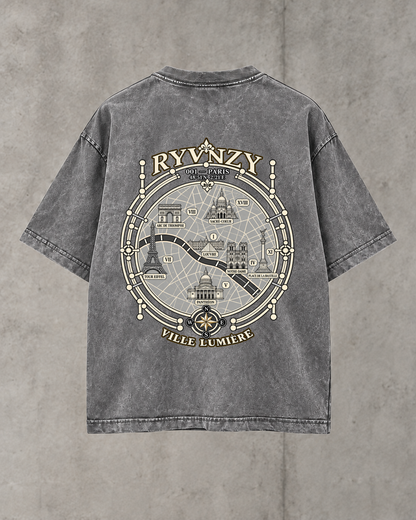 T-shirt Paris Cartographie — Gris