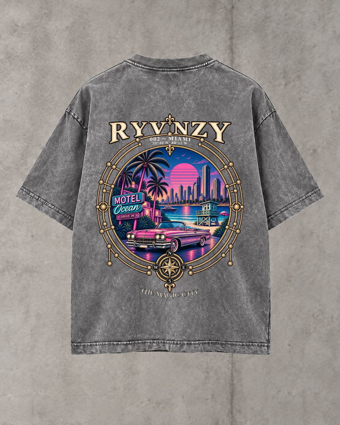 T-shirt Miami — Gris