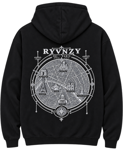 Hoodie Oversize Paris - Noir