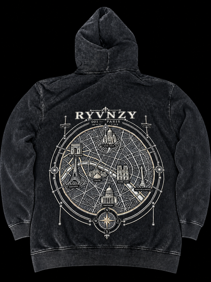Hoodie Oversize Paris - Noir