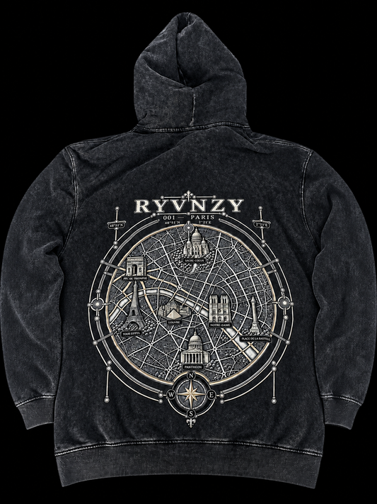 Hoodie Oversize Paris - Noir