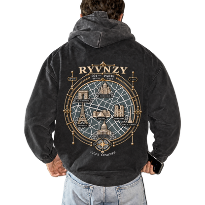 Hoodie Oversize Paris Édition Premium - Noir