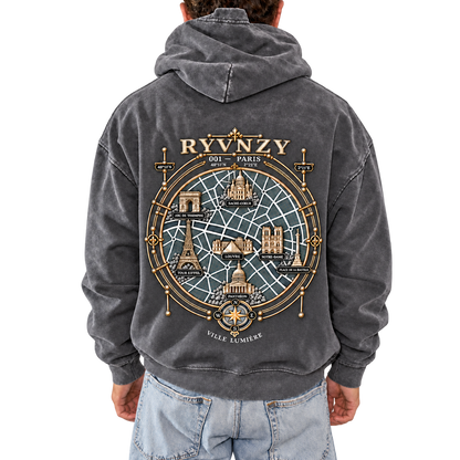 Hoodie Oversize Paris Édition Premium - Gris