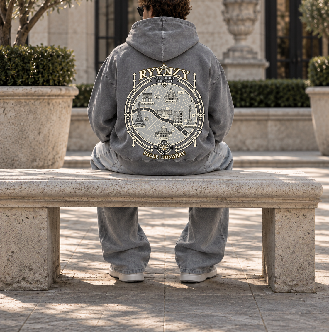 Hoodie Oversize Paris - Gris