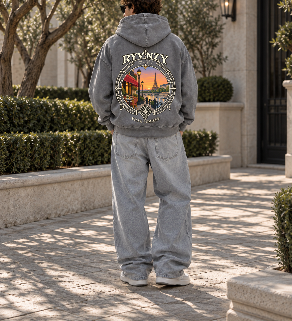 Hoodie Oversize Paris - Gris