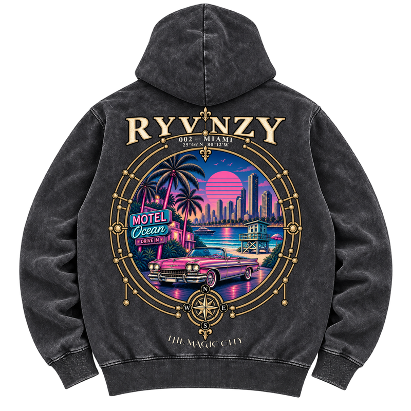 Hoodie Oversize Miami - Noir
