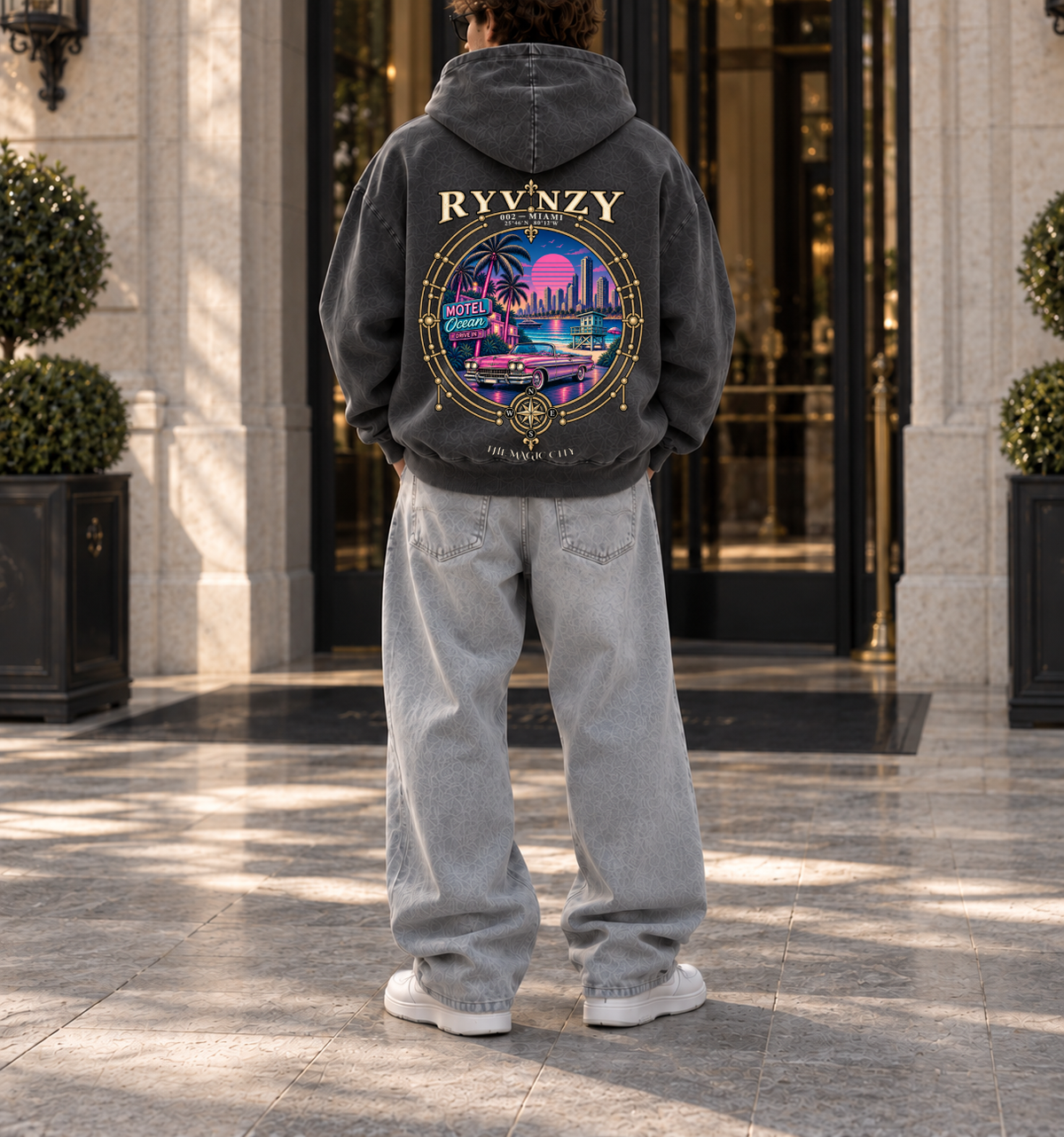 Hoodie Oversize Miami - Noir