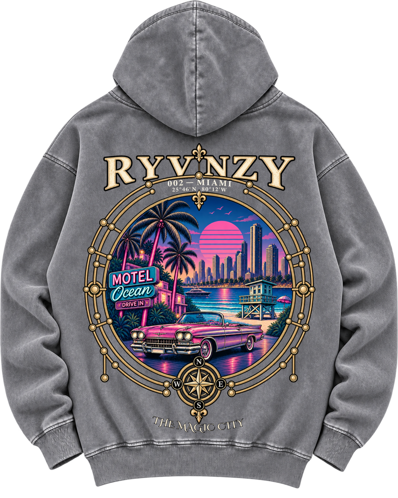 Hoodie Oversize Miami - Gris