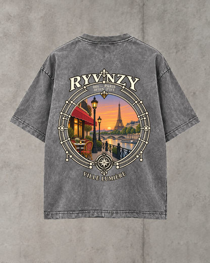 T-shirt Paris Crépuscule — Gris