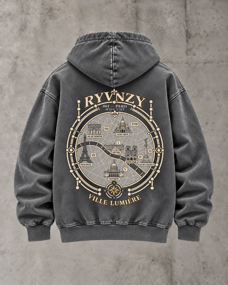Hoodie Oversize Paris - Gris