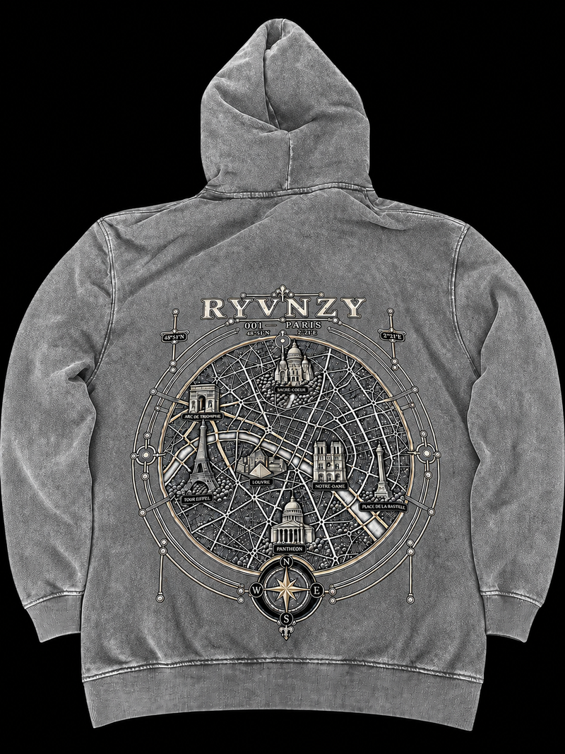 Hoodie Oversize Paris - Gris