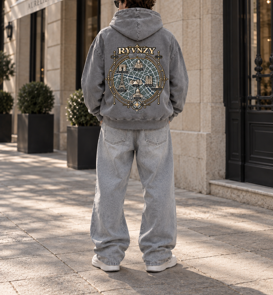 Hoodie Oversize Paris - Gris #mobile
