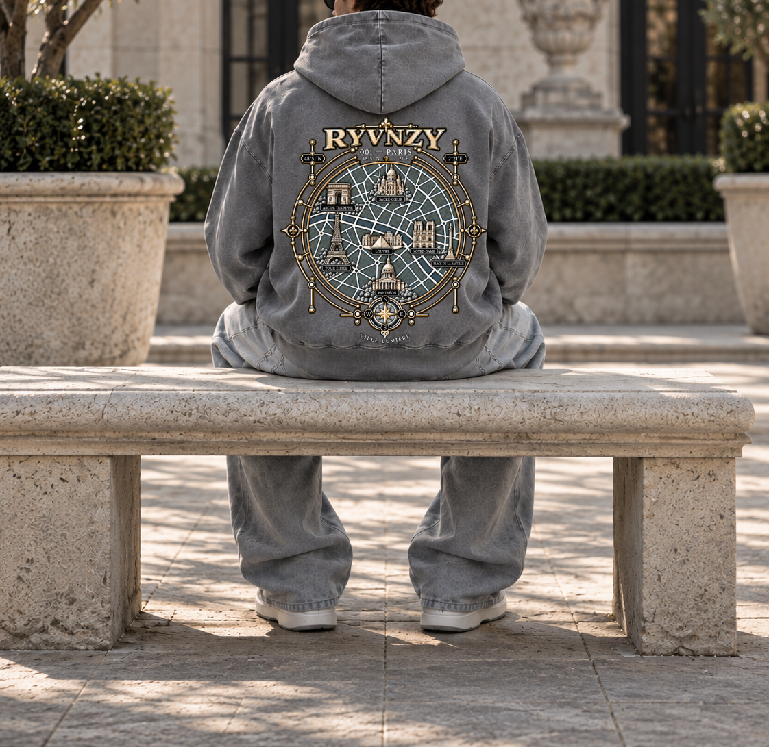 Hoodie Oversize Paris - Gris #mobile