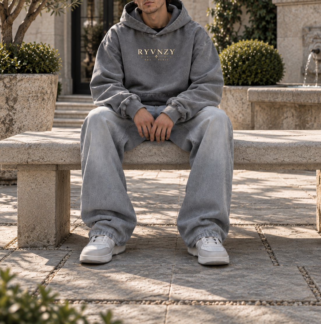 Hoodie Oversize Paris - Gris