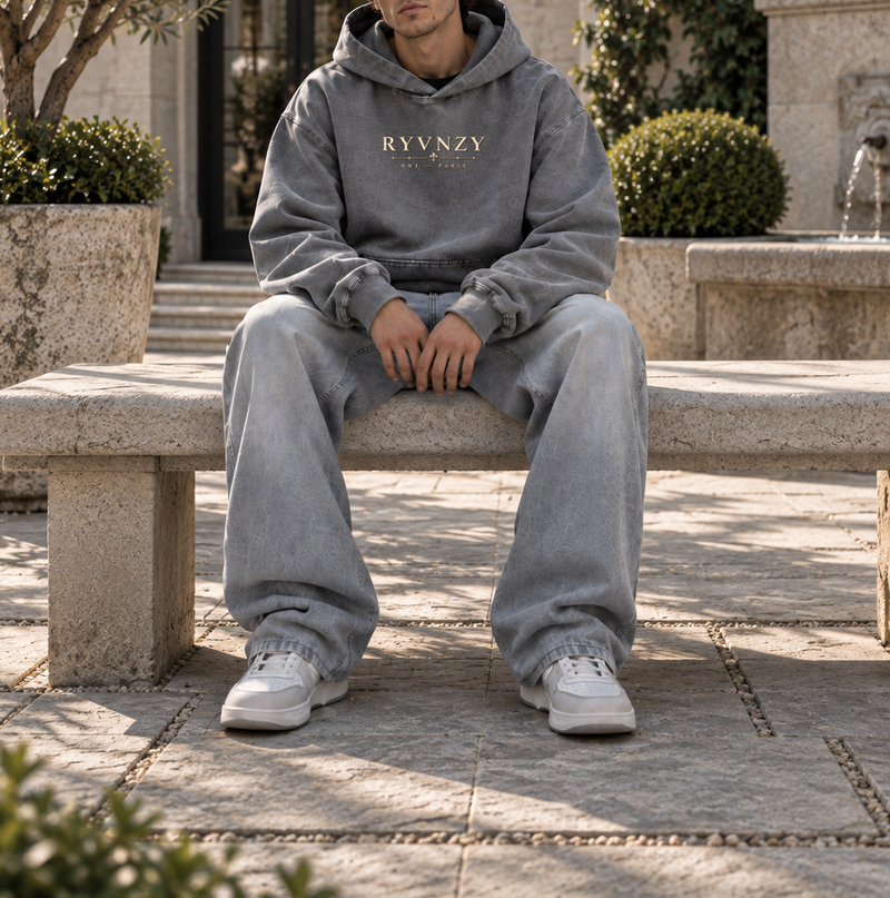 Hoodie Oversize Paris - Gris  #mobile